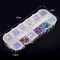 1200 Pieces 12 Colors Shiny Nail Rhinestones Horse Eye Rhinestones Flat Back Nail Gems Decorations Supplies with Box